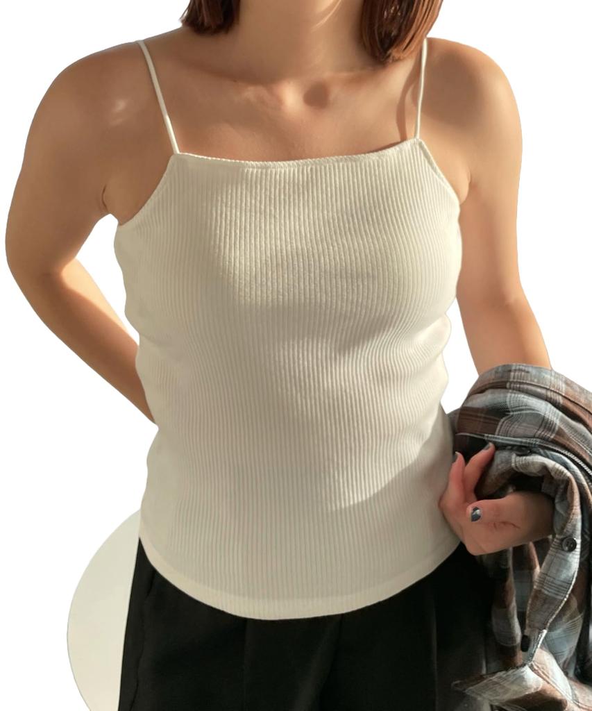 WEGO Nachyu Solid Korean Adult Size M Women's Camisole, Cup-in Cami, Color, Simple, Casual, Style, Clothing, Gift, Spring/Summer, Autumn/Winter,