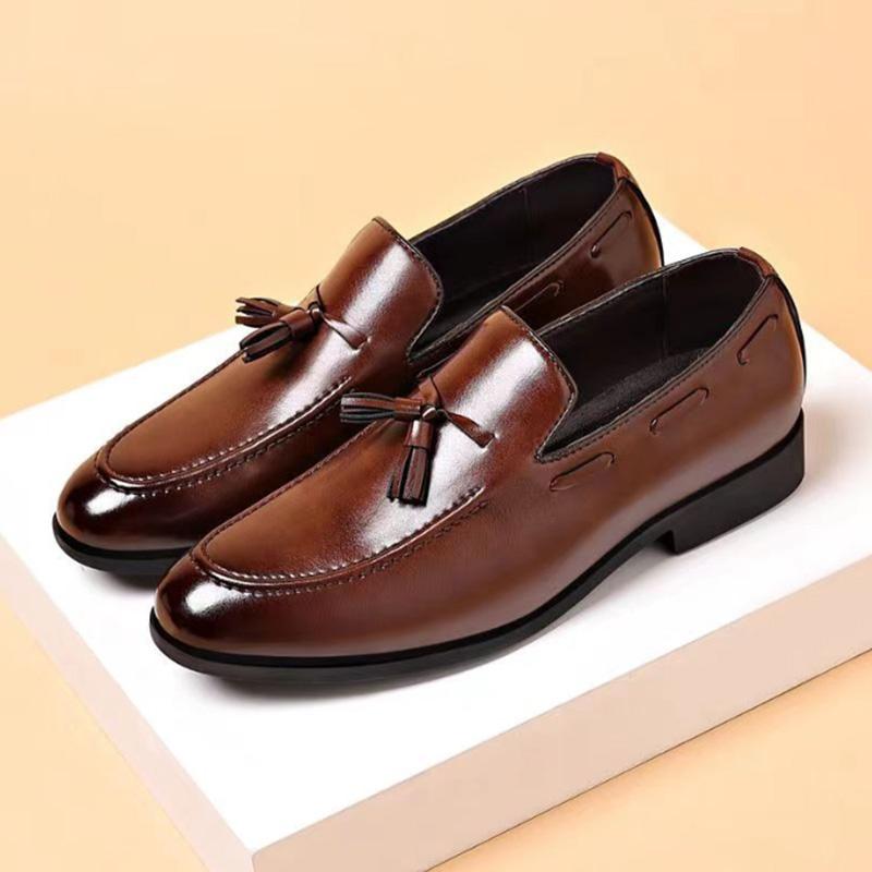 Fashion Men's Dress Shoes Elegant Mens Wedding Party High Quality Dress Shoes Social Man Dress Shoes Pointed Toe Office Men Loafers