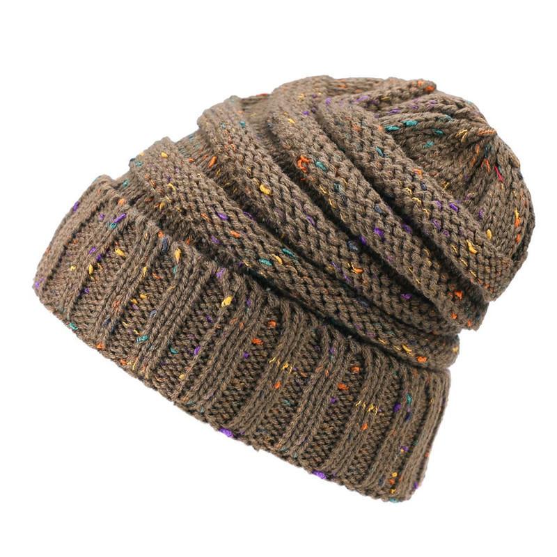 Damen Strickmütze aus Wolle für den Winter, Slouch-Beanie, Mütze, Skateboard