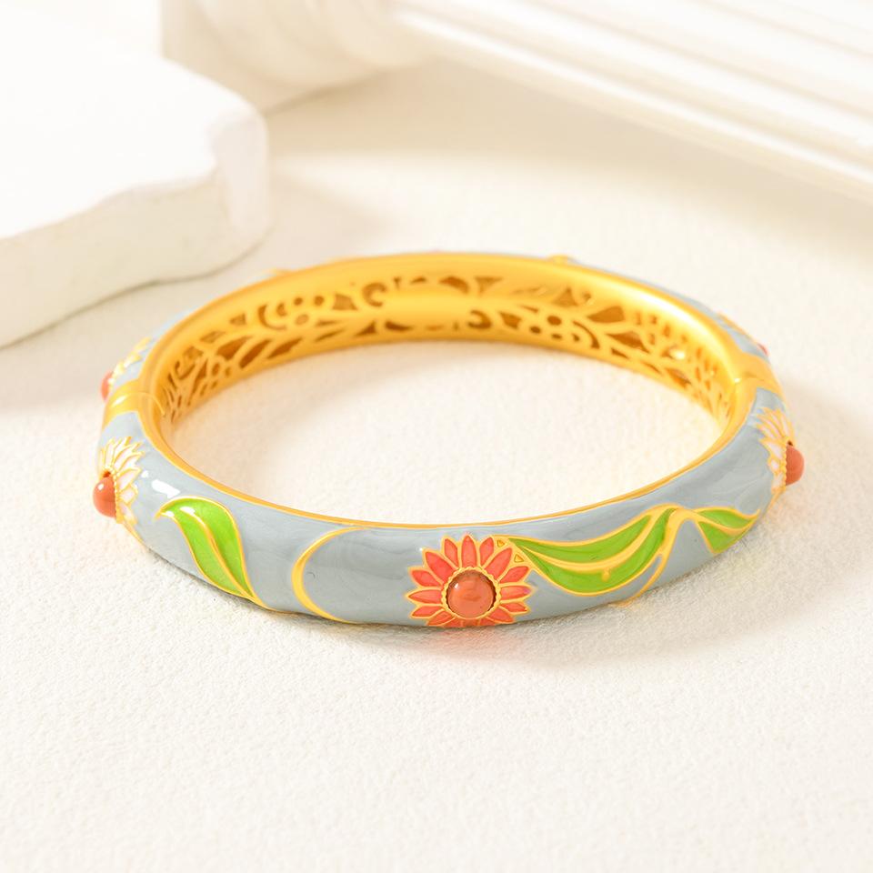 Fashionable Vintage Style Scenery-like Glazed Enamel Bracelet