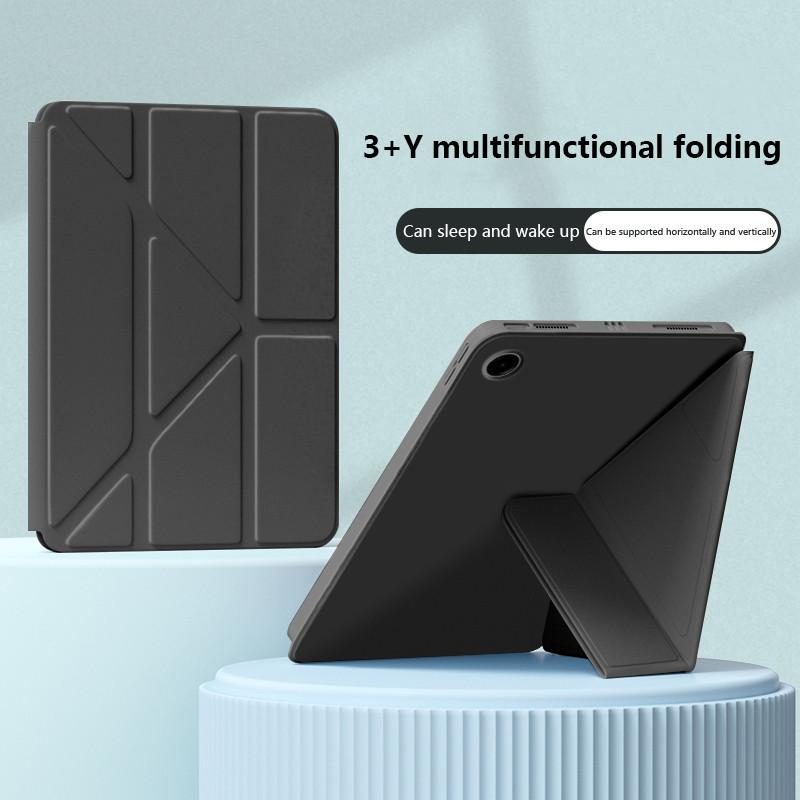 Étui en Cuir Pliage en Y pour Nouveau Samsung Galaxy Tab S11 S10 Lite FE 10.9 A11 8.7  Plus 11 A9 Plus A8 A7 Lite Support Étui pour Tablette Tab A8 10.5 2021 noir
