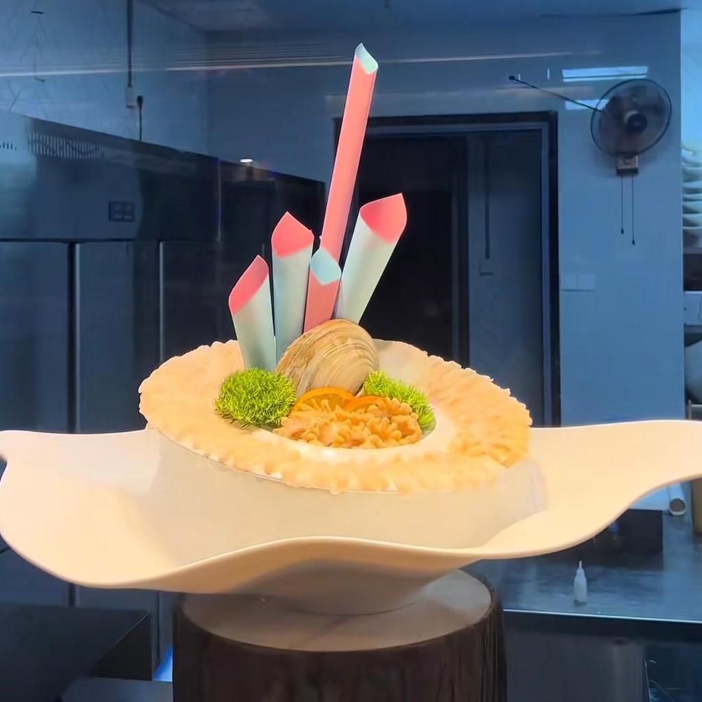 Talerz Sashimi Xianci: Wysokiej klasy ozdoby do prezentacji owoców morza - Okrągły plaster ryby do wystroju hotelowego