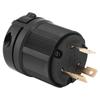 Black Locking Male Plug Polycarbonate Power Inlet Durable Generator Plug  Diesel Generators