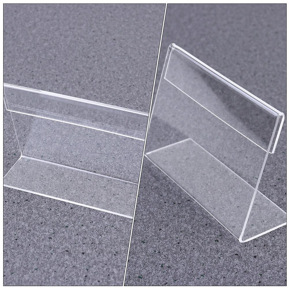 25 Stück Klare Acryl Tischaufsteller für Menüs, Fotos, Bilder, Poster, Einfaches Einsetzen, Wiederverwendbar, Langlebig