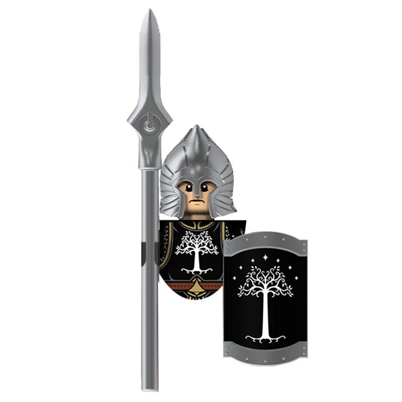 Medieval  Lord of Rings Series Gondor Soldiers Action Figures Model Small Particles Building Blocks Kids Toys Birthday Gifts
