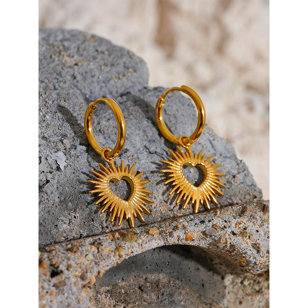 Orecchini A Goccia Geometrici Donna - Placcati Oro 14K, Ipoallergenici, Leggeri, Regalo In Confezione Elegante