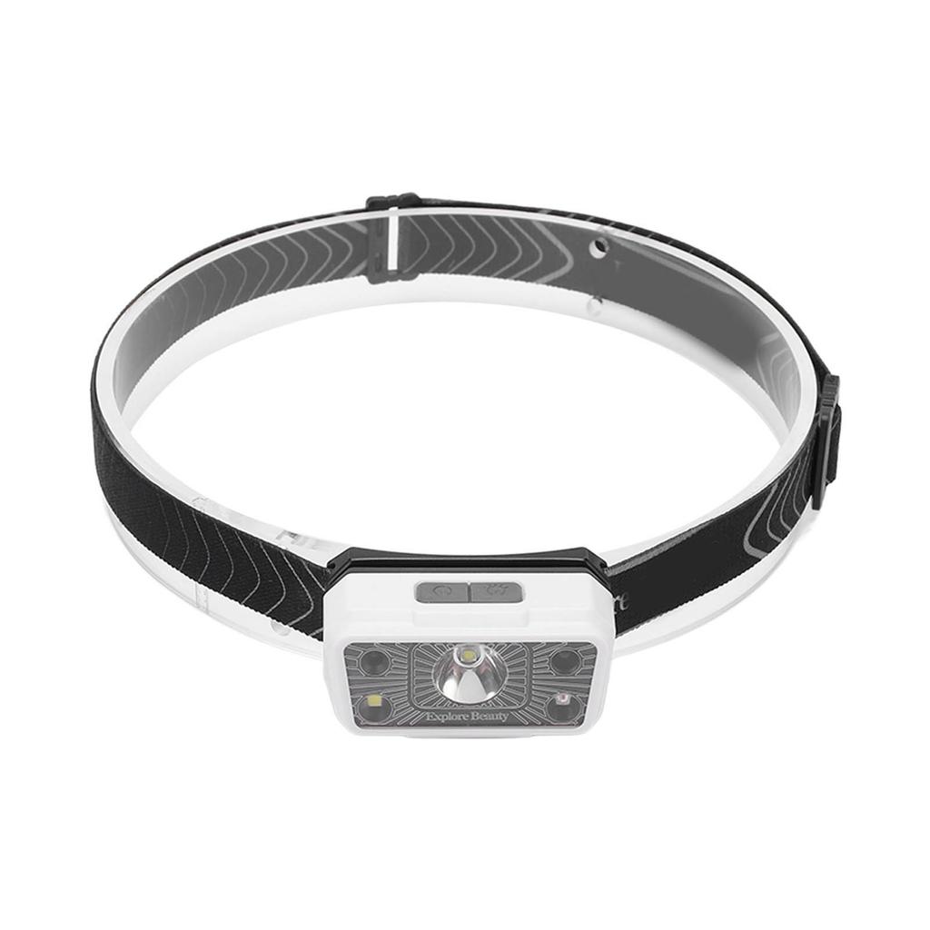 Head Lamp Dual Light Source Rechargeable Waterproof Adjustable LED Head Flashlight for Outdoor Fishing Camping Hiking