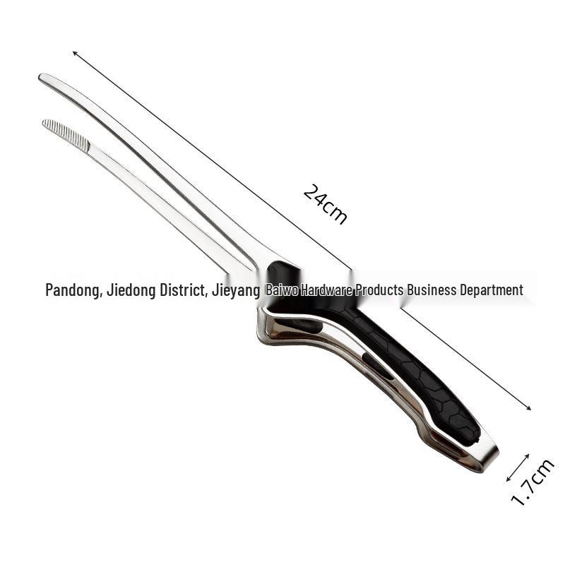 Gold Stainless Steel Korean BBQ Tongs with Green Rubber Handle, Japanese Restaurant Style Grilling Tongs for Steak and Food.
