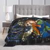 Dragon Tiger Print Soft Warm Throw Blanket Cartoon Animals Pattern Lightweight Flannel Bed Blanket Boy Teenagers Adults Blankets