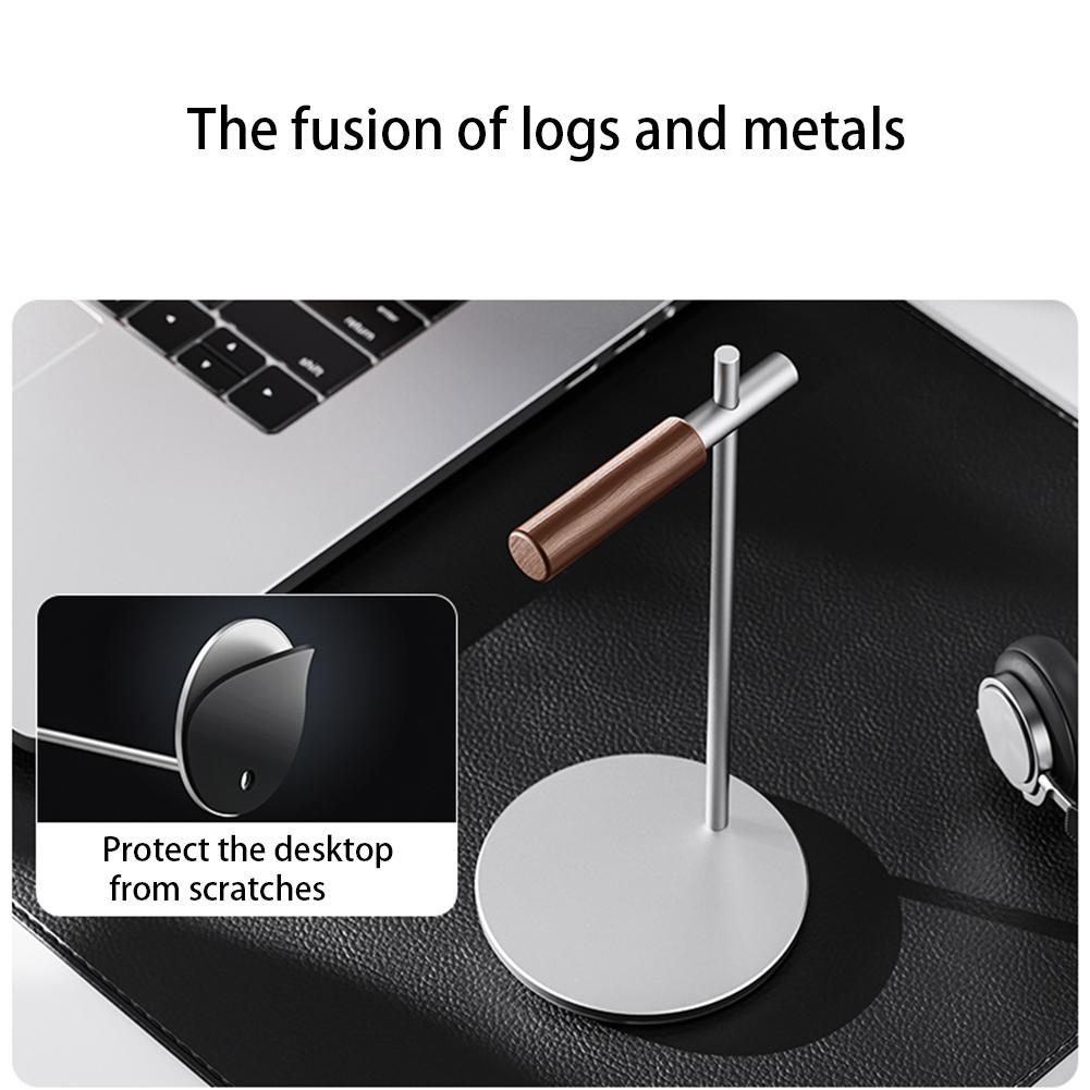 Aluminium Alloy Desktop Headset Holder Non-Slip Gaming Headset Holder Detachable for Apple Vision Pro/Airpods Max/HyperX/Beats