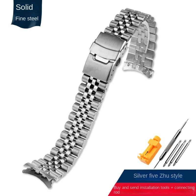 

Для Seiko Ні. 5 Водяний Привид SRPD63K1 SKX007 SKX009 SKX175 SKX173 Дуга Металевий Ремінець для Годинника з Нержавіючої Сталі 20мм 22мм Ремінець 22mm