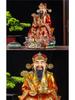 Statua Buddha in Resina Ruyi Dio della Ricchezza con Nove Draghi, 30 cm o 40 cm - Ornamenti per la Prosperità