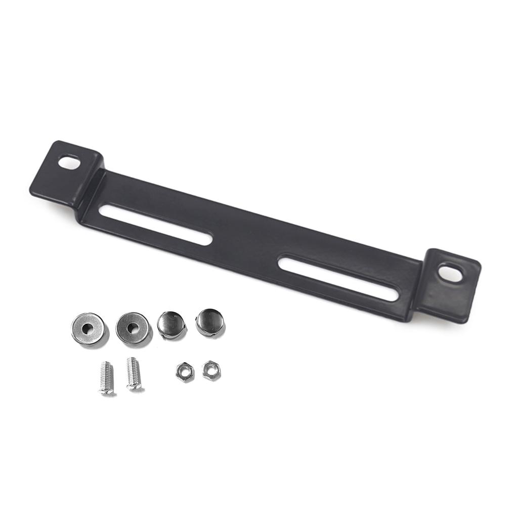 Metal Bracket License Plate Black 7.6''x1.2'' Universal for Motorcycle ATV Dirt Bike