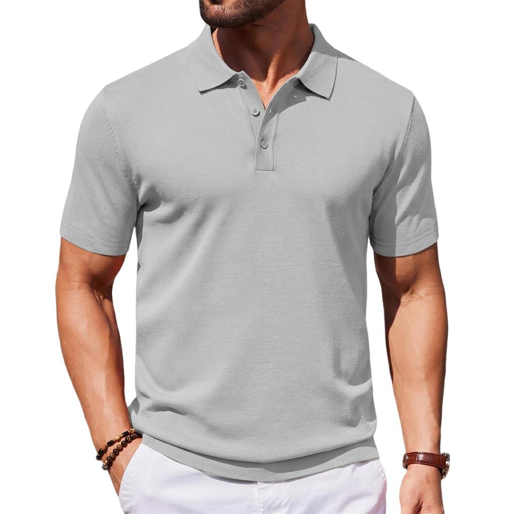 Classic Business Casual Polo Shirts for Men Short Sleeve Golf Shirts for Men Button Down Shirt Men Dress Shirts for Men