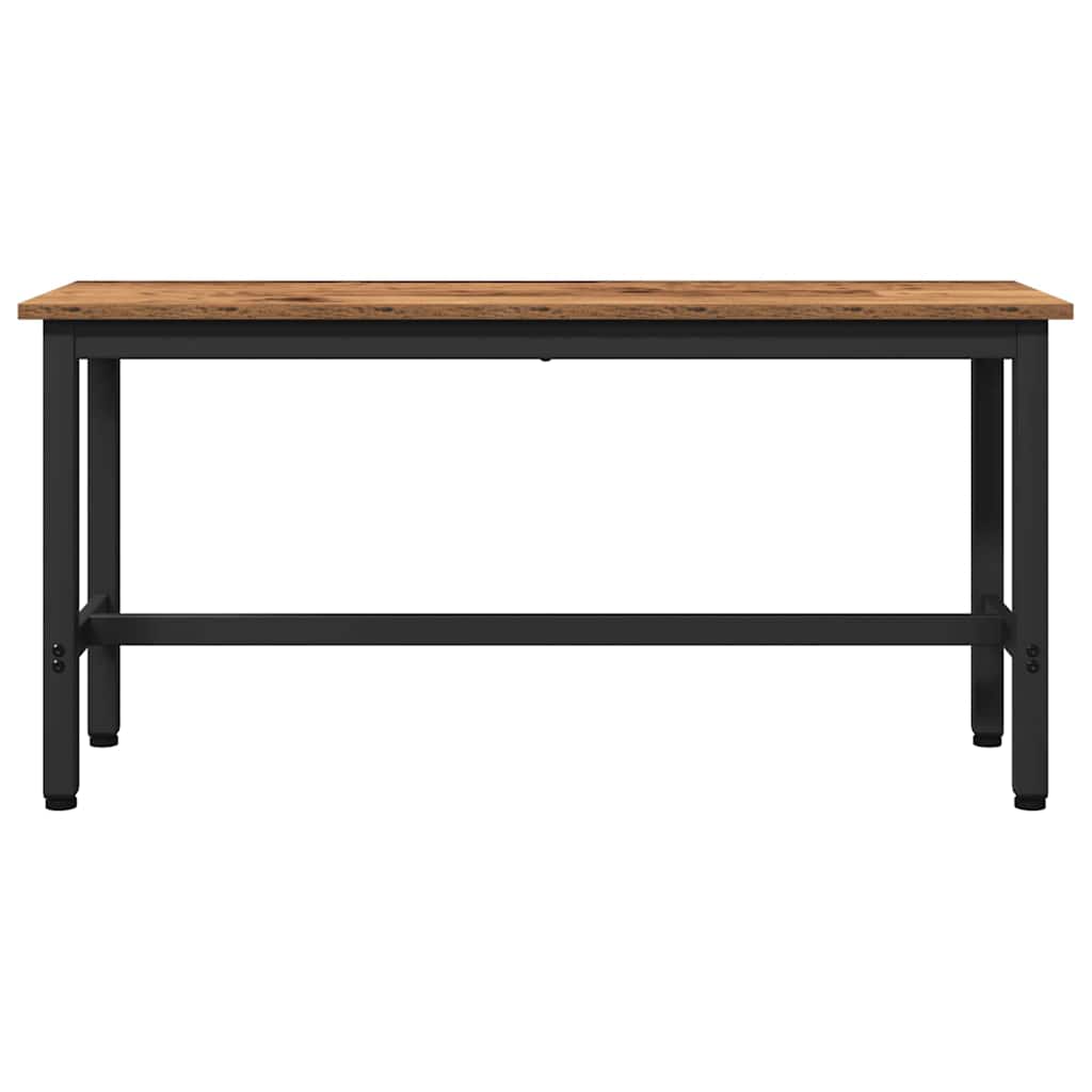 Dining Bench Reclaimed Wood Look 100 X 32.5 X 48.5 Cm