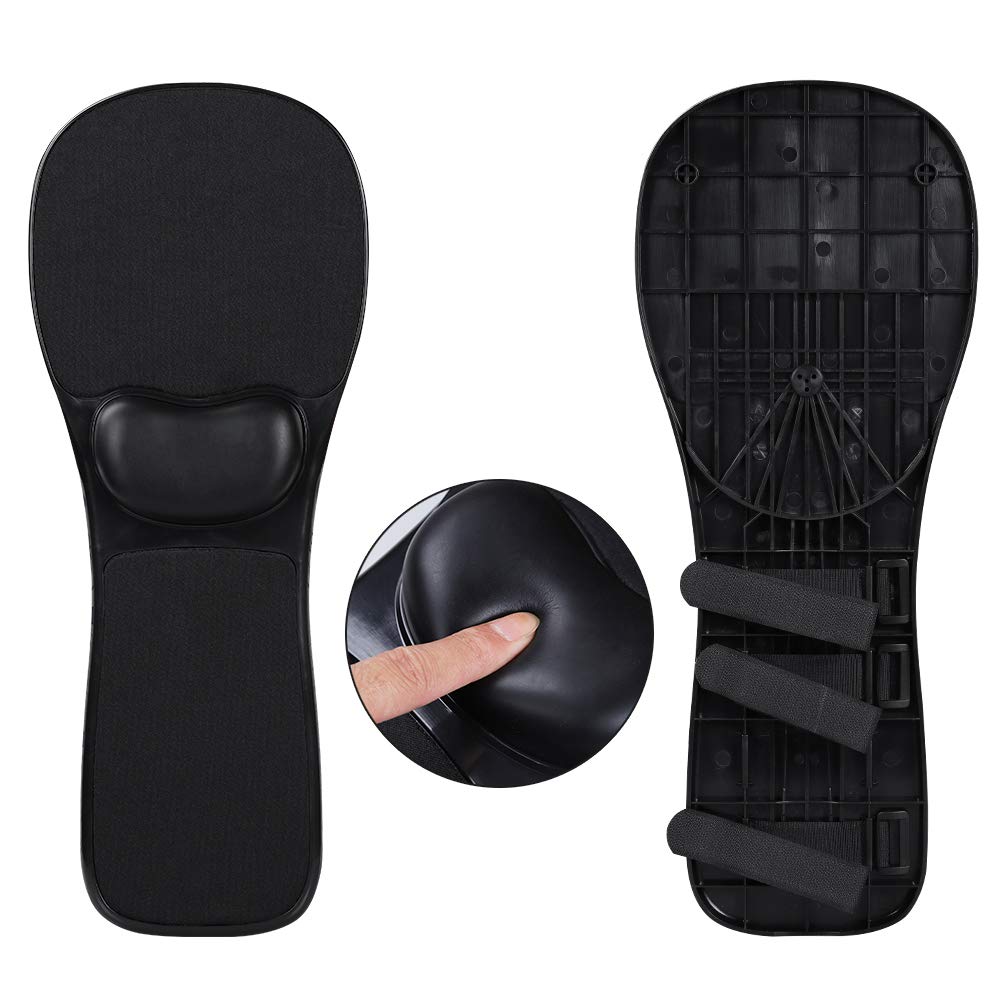 Reposabrazos Alfombrilla de Ratón Se Puede Fijar a Silla Fácil de Instalar, (Negro)