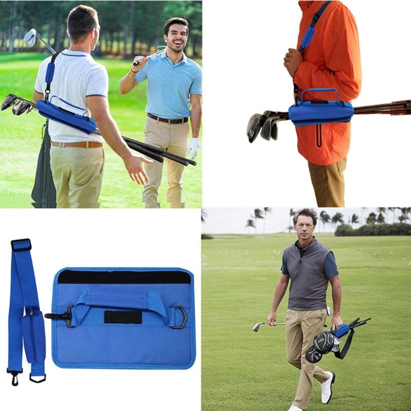 Golf Club Bag With Side Pocket Nylon Golf Club Carrier Bag Carry Driving Range Travel Bag Golf Training Organizer