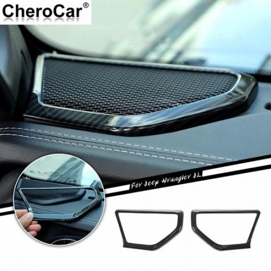 Dash A pillar Side Speaker Frame Decor Cover Trim Bezel for Jeep Wrangler JL /JT