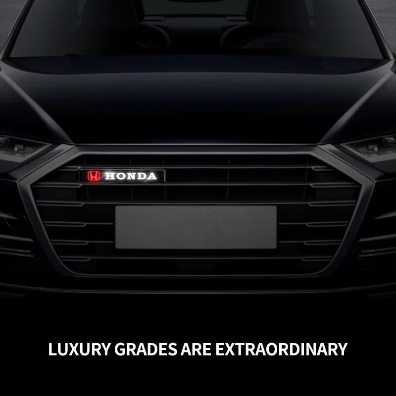 Dla Samochodu Honda Przednia Maskownica Grill Emblemat Światło LED Grill Dekoracyjne Światła Dla Honda Mugen Power Civic Accords CRV Hrv Jazz CBR VT