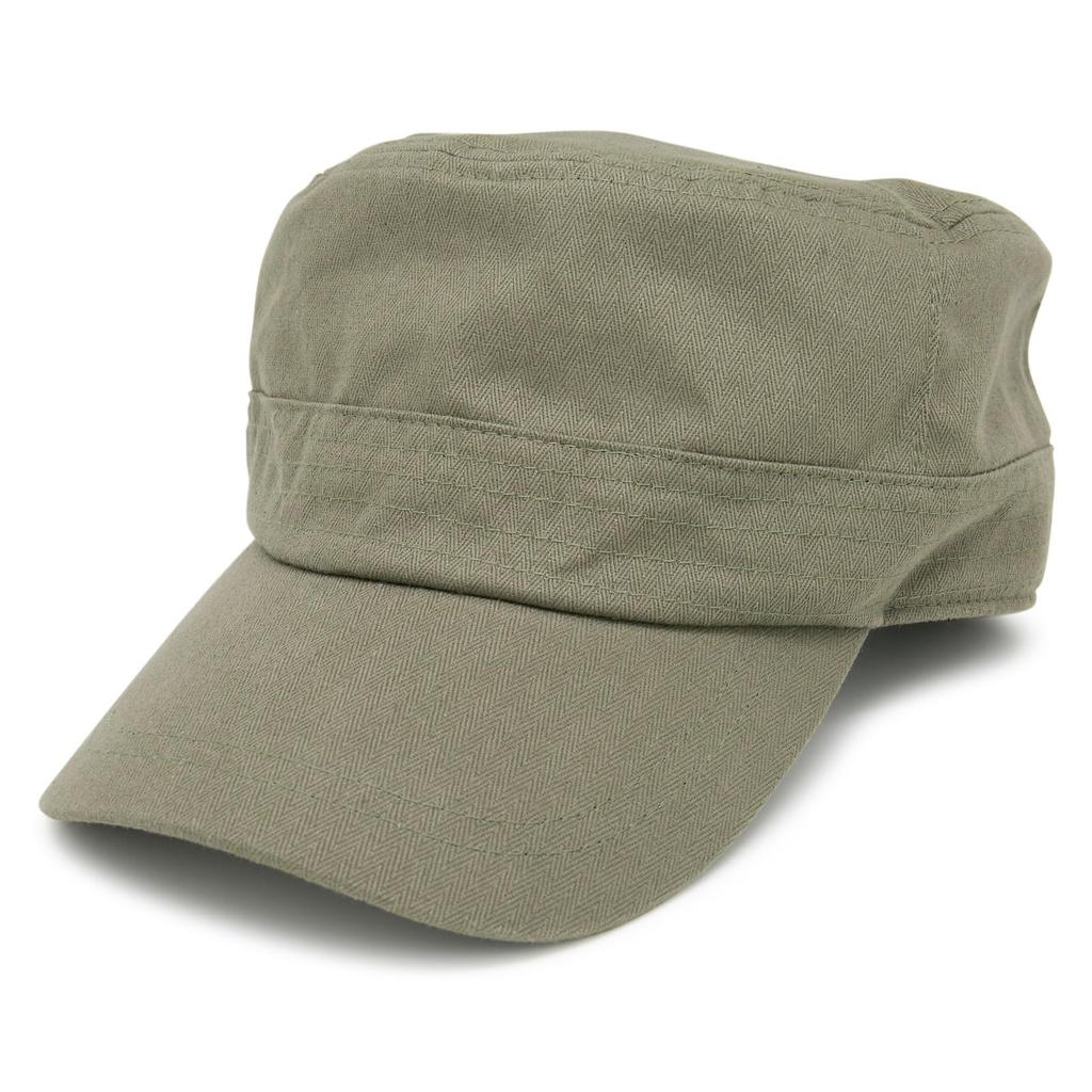 Zakushon Herringbone Cotton Work and Slightly Size Dried Grass Cap, Men's Women's, Deep, L,