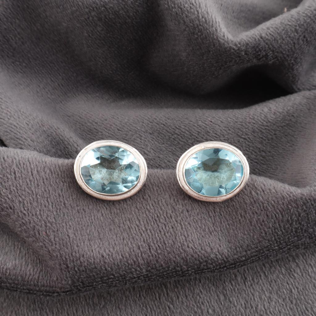 Sky Blue Topaz Gemstone Earrings, Handmade Gorgeous Jewelry, 925 Sterling Silver Jewelry, Everyday Earrings For Wedding Gift