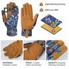 1 Pair Women Gardening Gloves Wear-resistant Thick Five Fingers Anti-slip Sweat-Absorbent Scratch Resistant No Stab Weeding Gloves Digging Planting