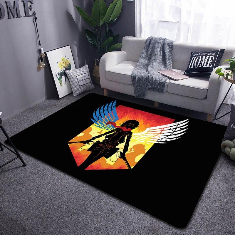 Attack On Titan Wings of Freedom Cartoon Carpet Children's Carpet Living Room Bedroom Anti-slip Carpet Photography Props Carpet