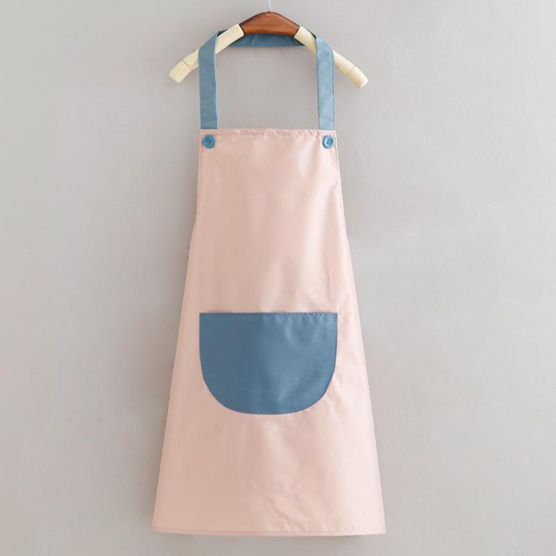 

Neck-Hanging Wipeable Apron with Pocket for Kitchen, Milk Tea Shop, or Waiter - Simple and Fashionable Workwear for Adults.