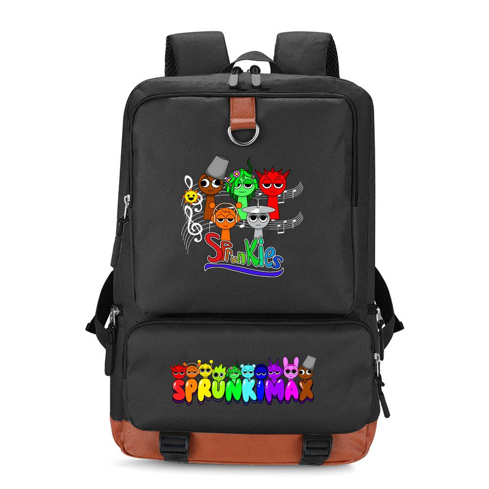 Srunki Backpack Multifunctional Large Capacity Business Backpack Lightweight Burden Reduction Primary and Secondary School Student Bag