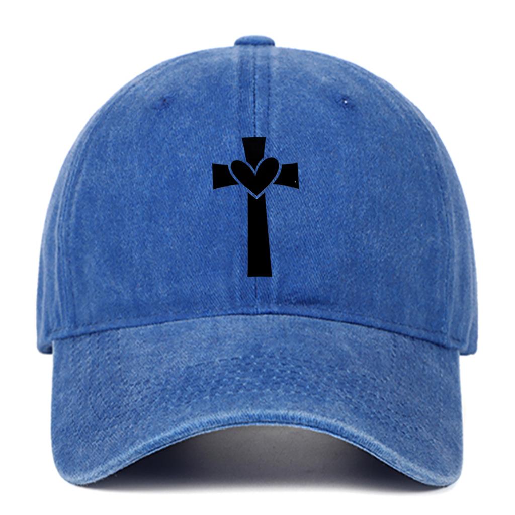 Black Personalized Pattern Printed Baseball Hat Outdoor Activity Washed Duck Tongue Hat Suitable for Sunscreen and Sunshade