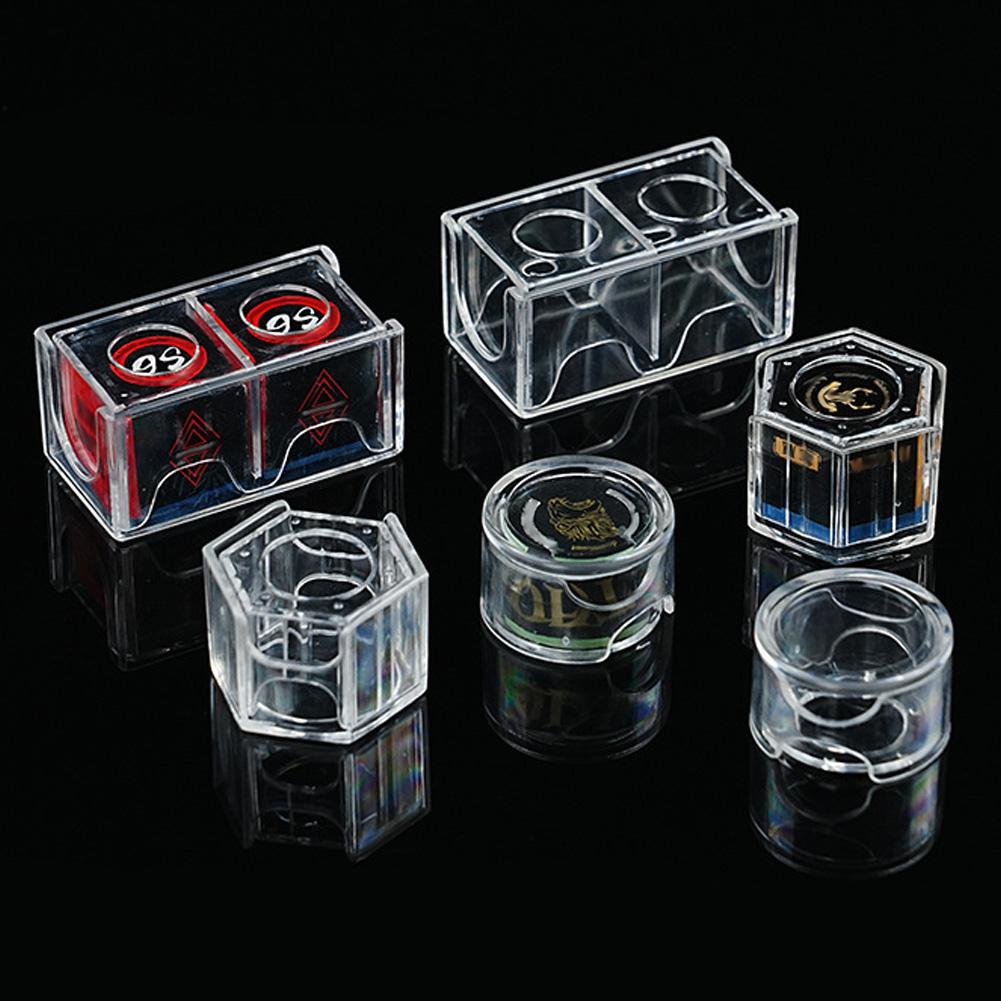 1PC Transparent Acrylic Chalk Storage Box Square Round Hexagonal Chalk Stain-Proof and Moisture-Proof Protective Box Billiards Supplies