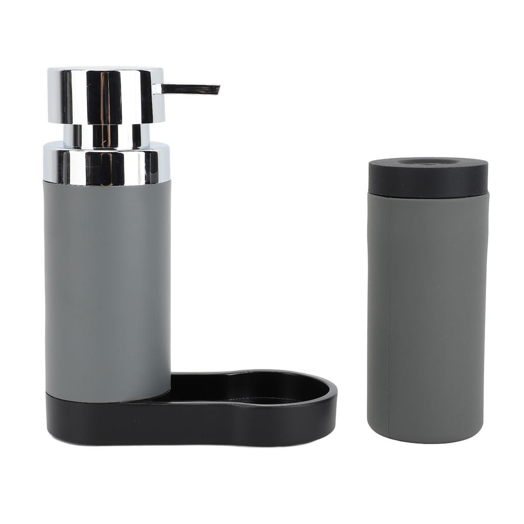 Dish Soap Dispenser Silicone Resin Medium Capacity Anti Drip with Tray Hand Soap Dispenser for