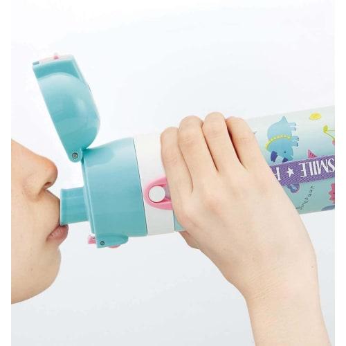 Skater Children's Stainless Steel Kids Water Bottle Direct Drinking 470ml Happy & Smile Girls SDC4