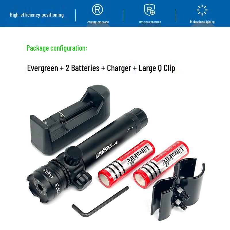 Green Laser Sight: Shockproof, Waterproof, 360° Adjustable, Infrared, Long-Range Outdoor Use
