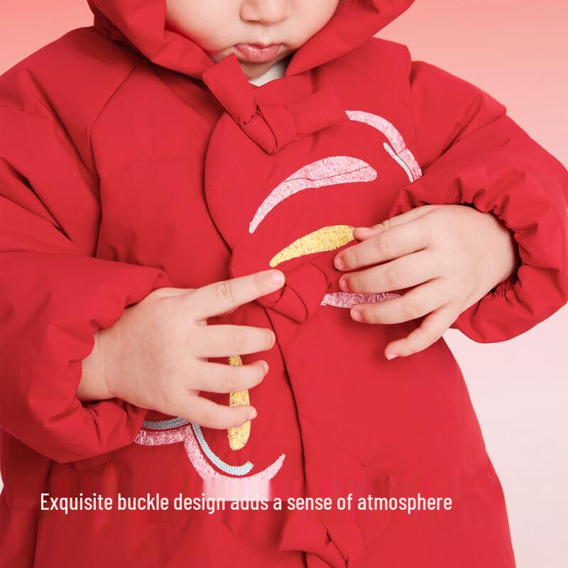 Balabala Girls' 2025 Winter Chinese Style Down Jacket