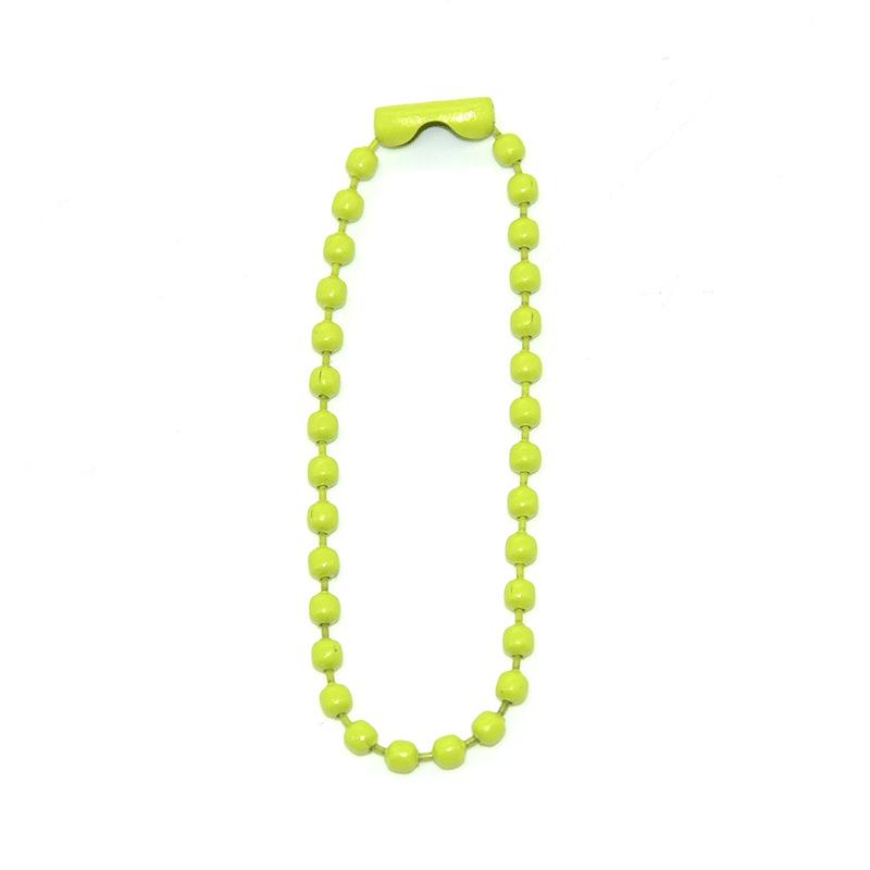 2.4mm Colorful Bead Chain for DIY Jewelry – Painted Iron Wave Chain with Buckle Pendant Connector