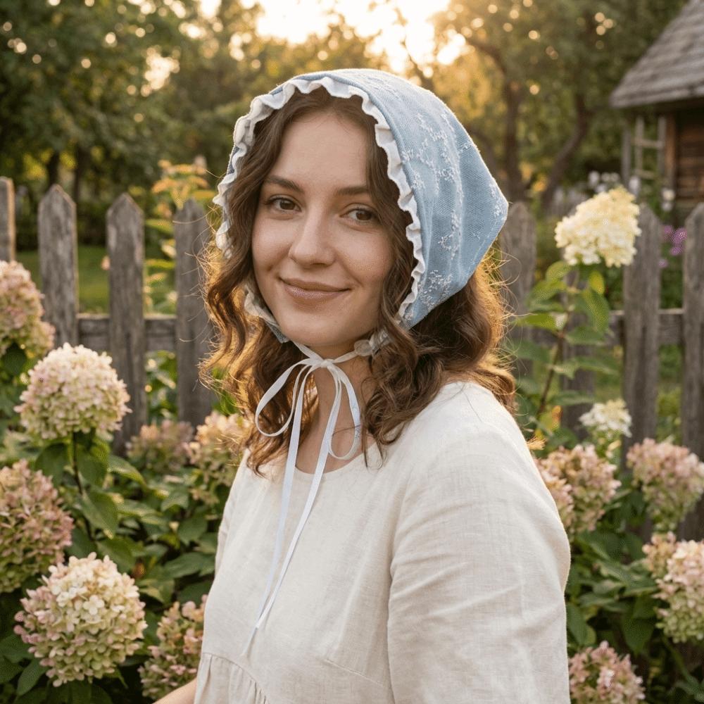 Turban Triangle Scarf Denim Headscarf Retro Star Hair Scarf  Party