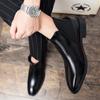 2025 New Four Seasons Men's Pointed Chelsea Boots British Martin Boots Sleeve High Top Large Size Leather Boots