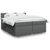 VidaXL Slat Bed Base with Mattress Dark Grey 200x200cm Fabric 3286781