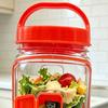Barattolo per Insalata con Apertura Laterale Contenitore per Insalata Scatola Ermetica per Meal Prep con Scomparto per Condimento Ciotola Riutilizzabile Sicura per Alimenti per Viaggio Ufficio Pranzo