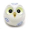 Good luck ornament, Kutani ware ball owl, Mori (blue), ceramic, present, gift, 60th birthday celebration