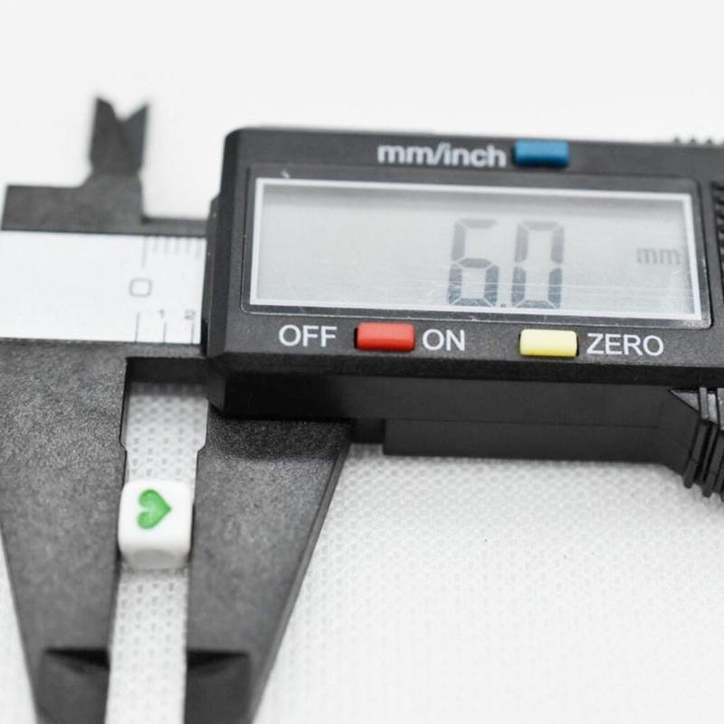 DIY Jewelry Making 50pcs Colorful Heart Printed Loose Beads Necklaces Bracelet Beads with Big Hole Square Beads