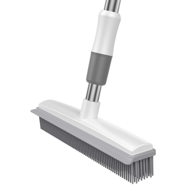 Stainless Steel Silicone Bathroom Floor Brush - No Dead Angle Grout Cleaning Tool