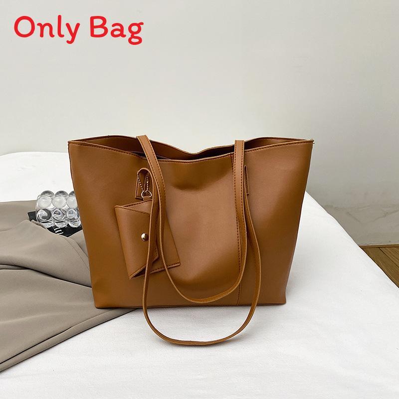Simple Design Ladies Tote Bag In Pu With Interior Zipper Pocket For Work And School