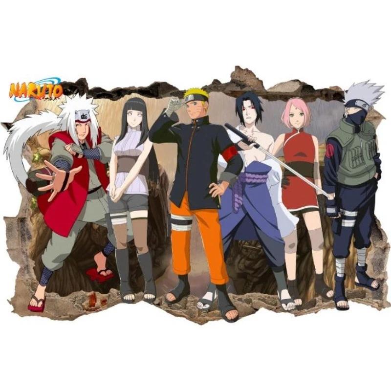 Japanese anime Naruto wall sticker comic wallpaper 3D three-dimensional adhesive wall sticker water resistant decorative painting