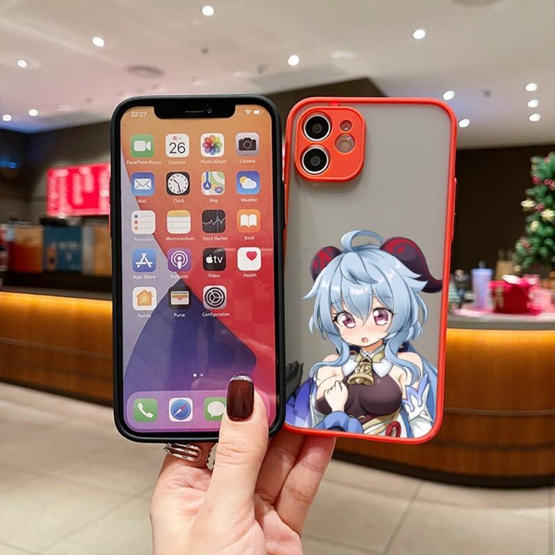 Genshin Impact Ganyu Telefondeksel For IPhone 13 12 11 Mini Pro Max XS X Max XR 8 7 Plus SE 2022 Hudfarget Telefondesksel
