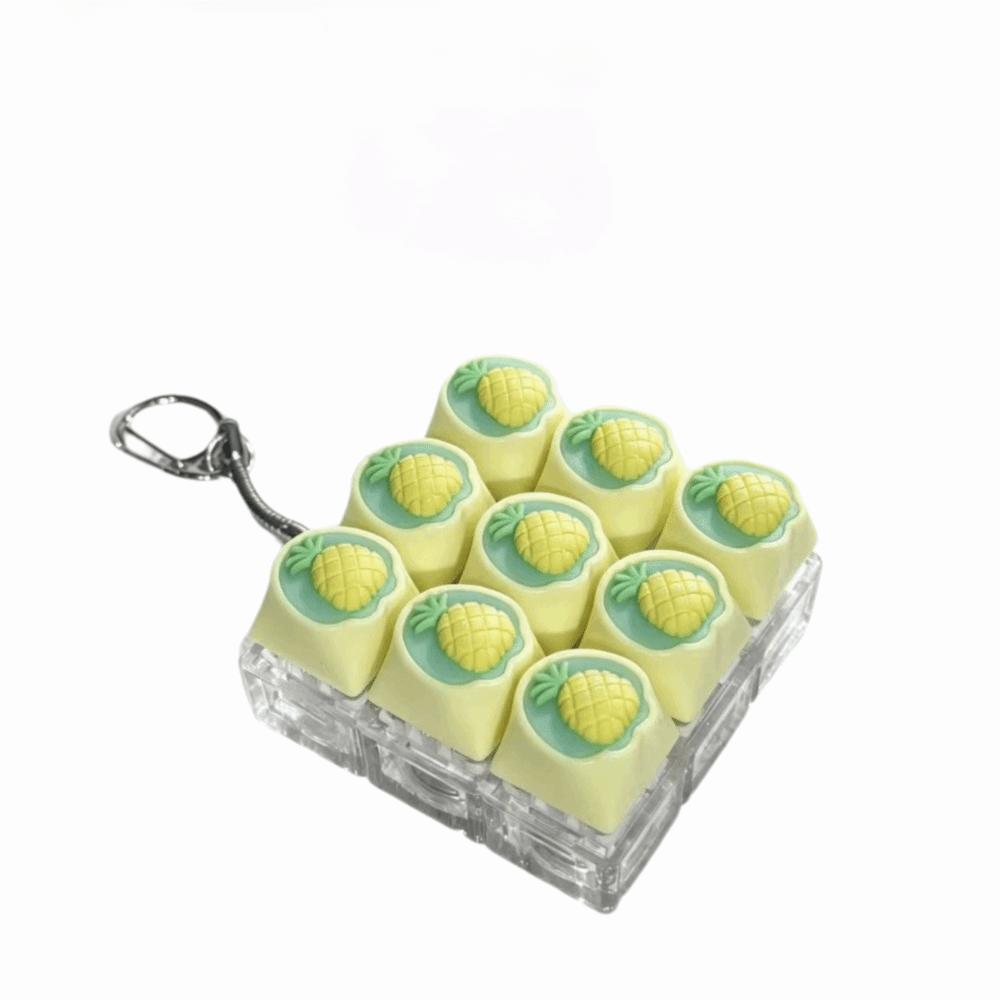 9-Button Design Keyboard Fidget Toy Soft Silicone Clicker Fidget Toy Office Use