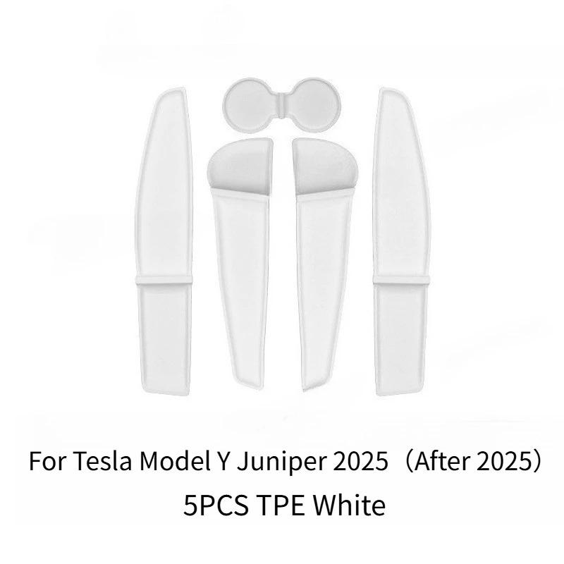 Side Door Storage Pad for Tesla Model Y/YL Juniper 2025 Car Accessories TPE Central Control Water Cup Holder Pad Organizer Tray