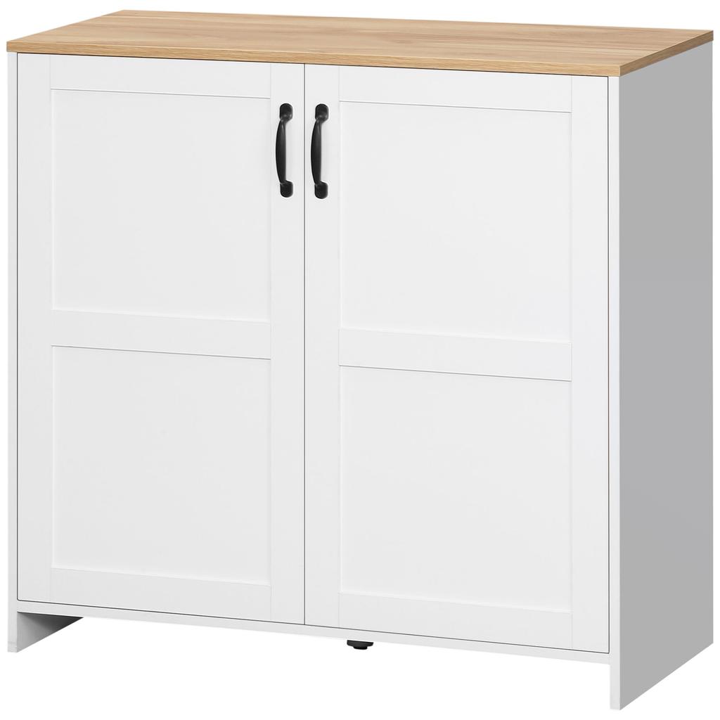 Armadio Dispensa da Cucina con 2 Ante e 2 Ripiani Regolabili 90 x 39,5 x 88 cm