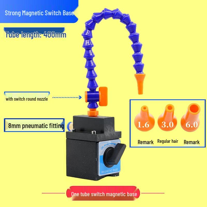 Adjustable Magnetic Base Air Nozzle with Universal Gooseneck Tube